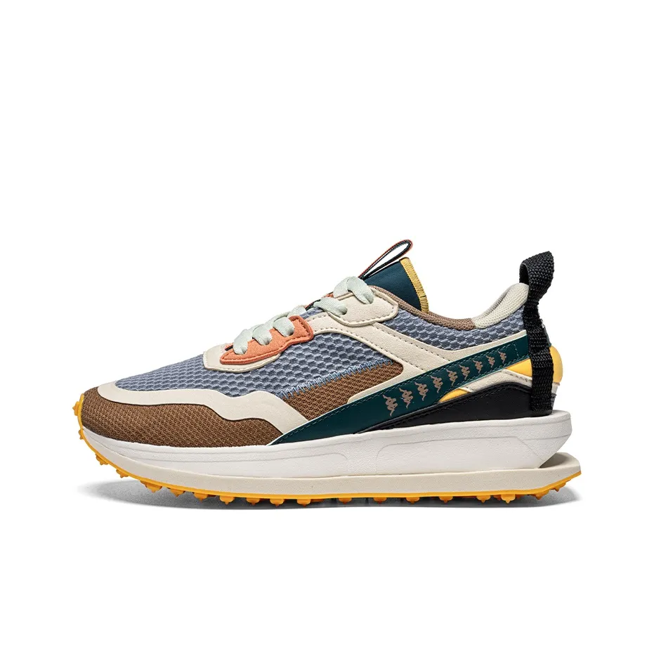 Kappa Slip Resistant, Abrasion Resistant, Breathable Low Top Casual Running Shoes Unisex Beige Yellow