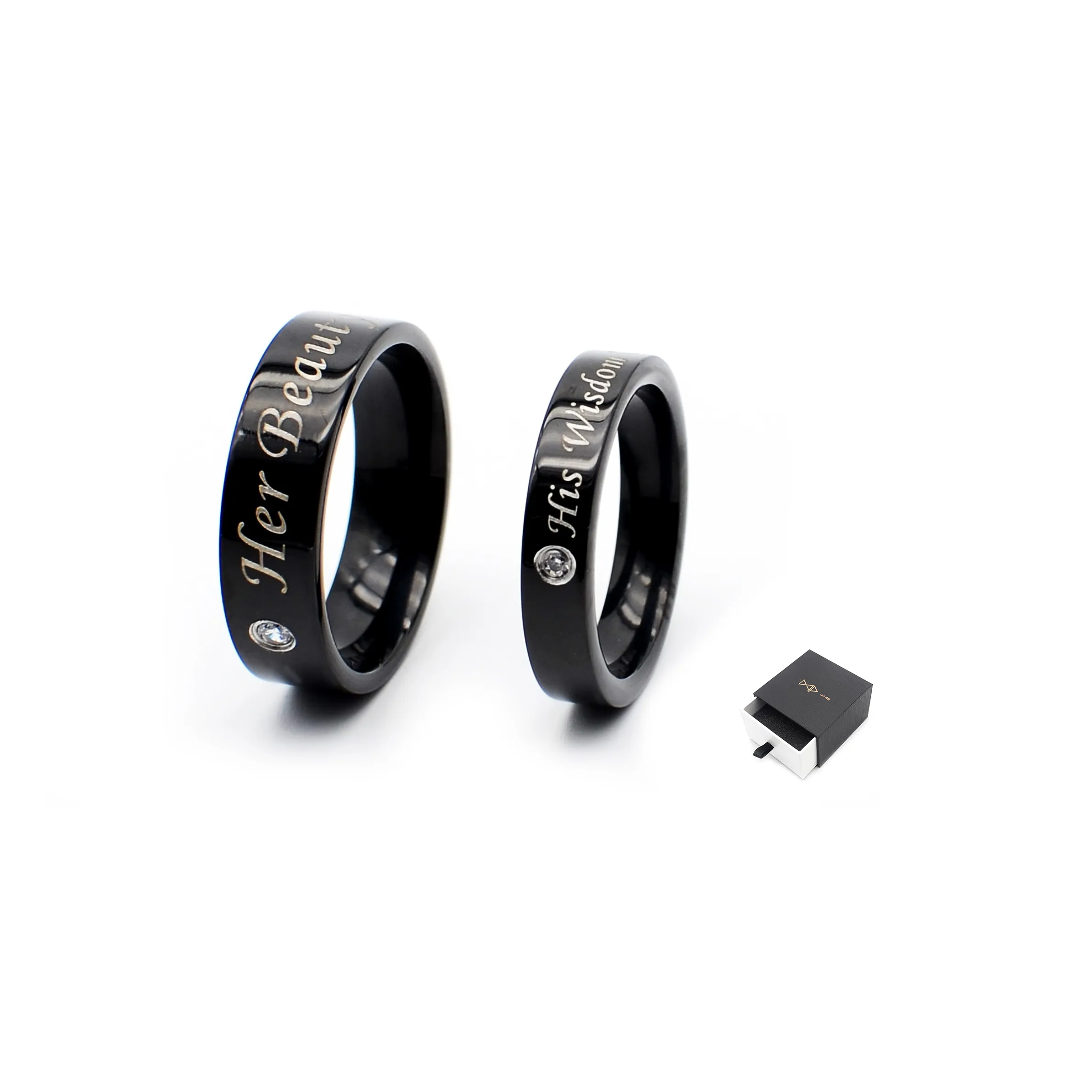 DAP Титановая сталь Кольца Черный Унисекс