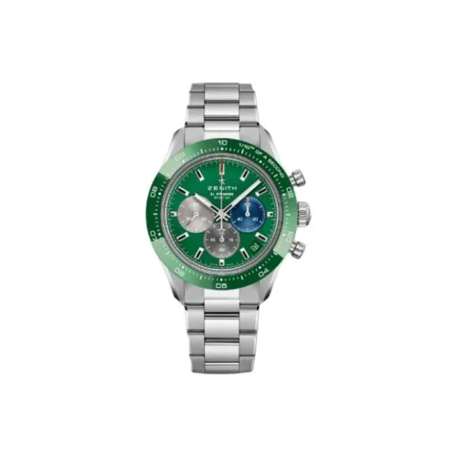 ZENITH Автоматический Механический Movement Мужские Часы 41 мм Зеленые