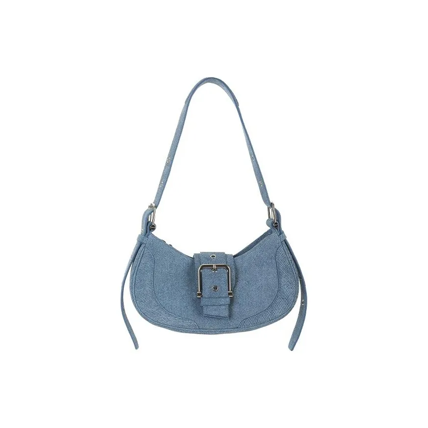 OSOI HOBO BROCLE Нубук Кожа Сумка Сумка через плечо Стандартная Женская Синяя