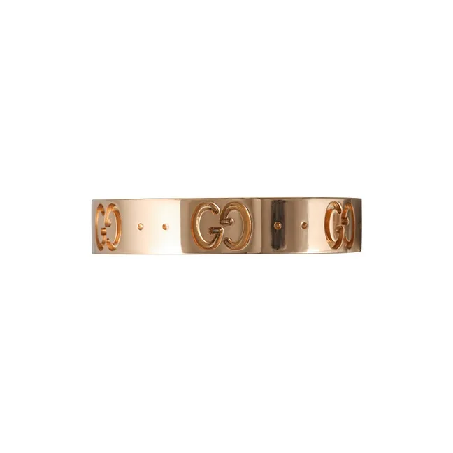 GUCCI 18K Rose Gold Icon Ring