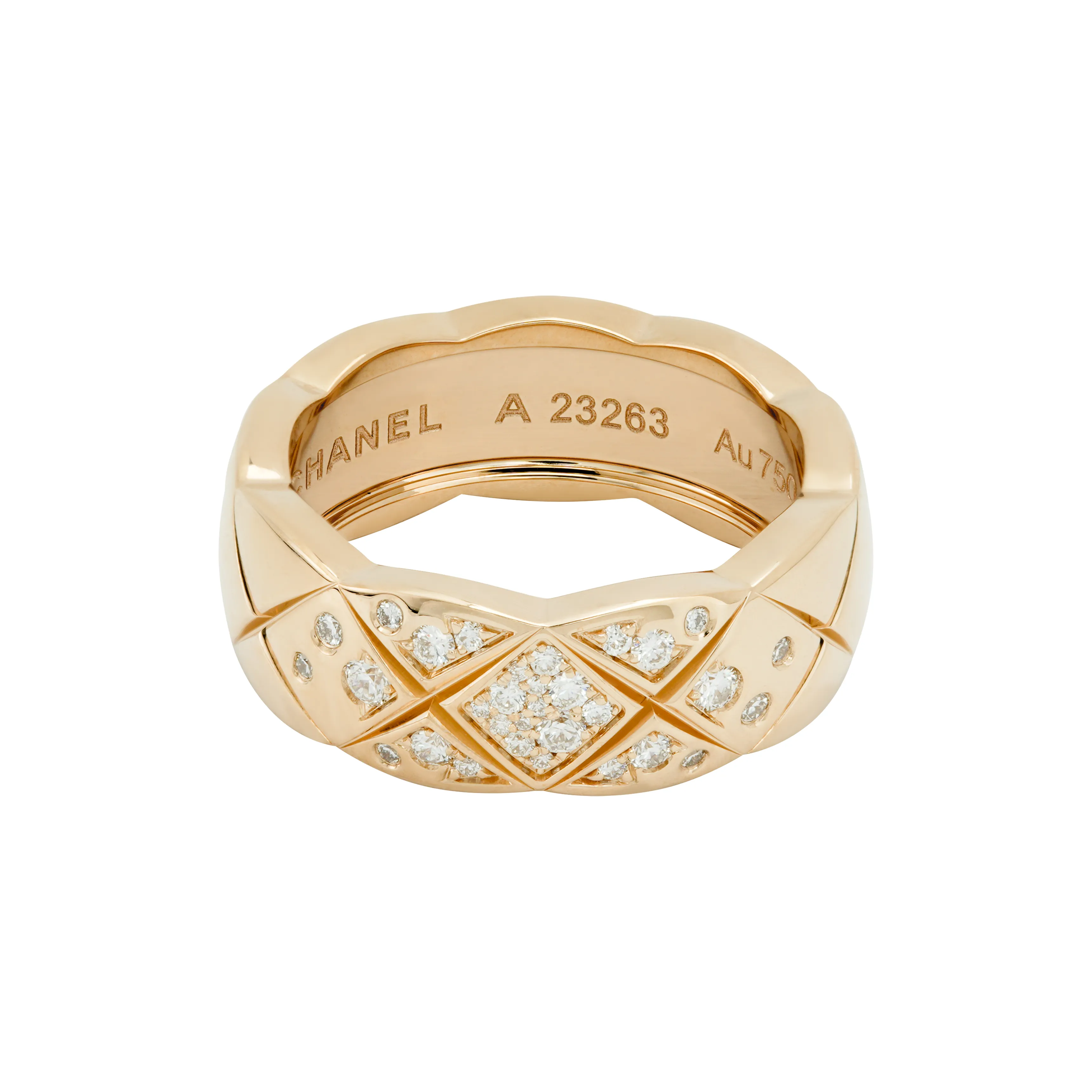 CHANEL 18K Gold Rings Women's Beige Gold