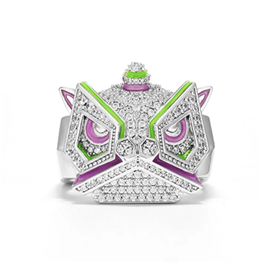 ICEGIANT Полный комплект с блестящими цирконовыми кольцами для мужчин