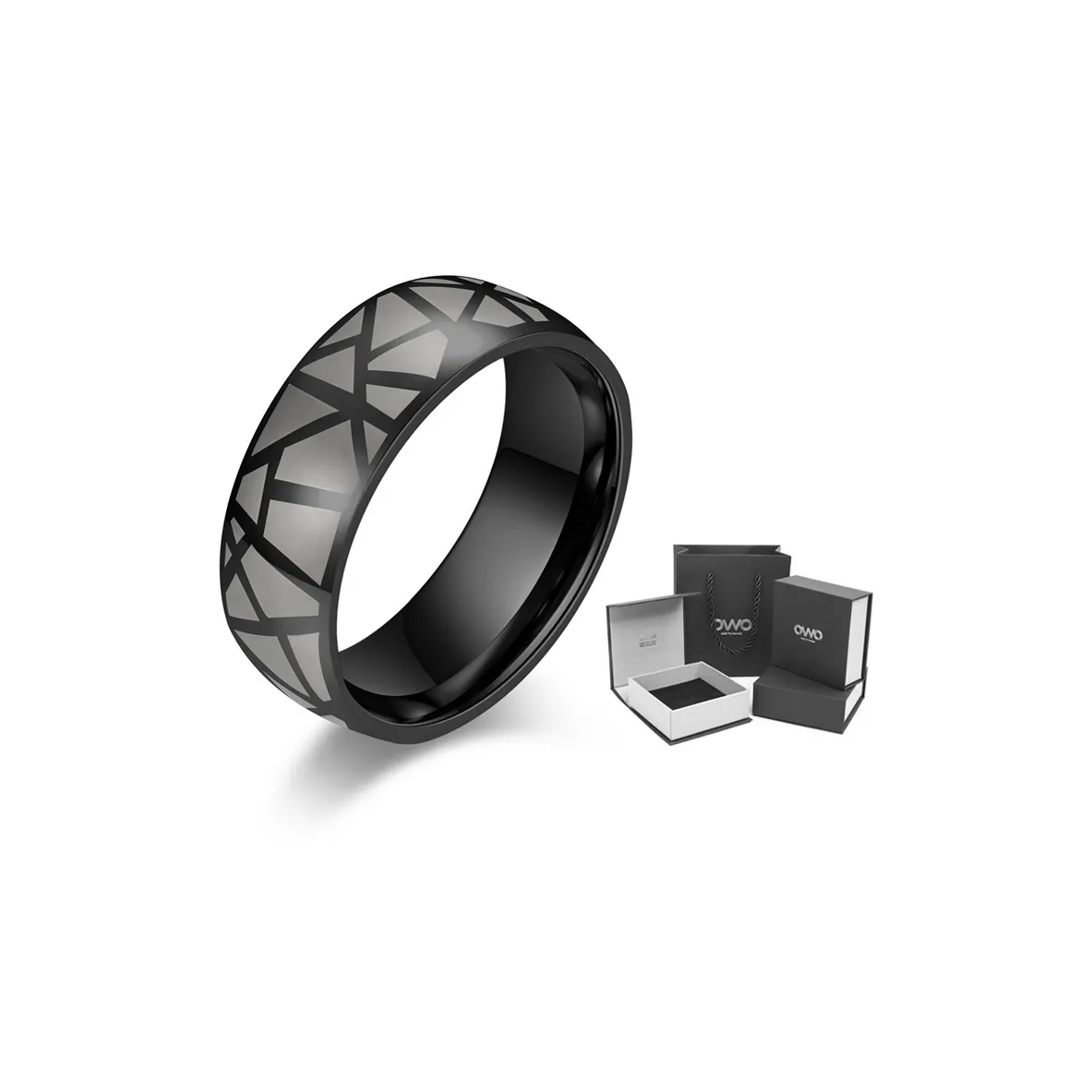 OWO Кольца из титанового стального сплава для мужчин