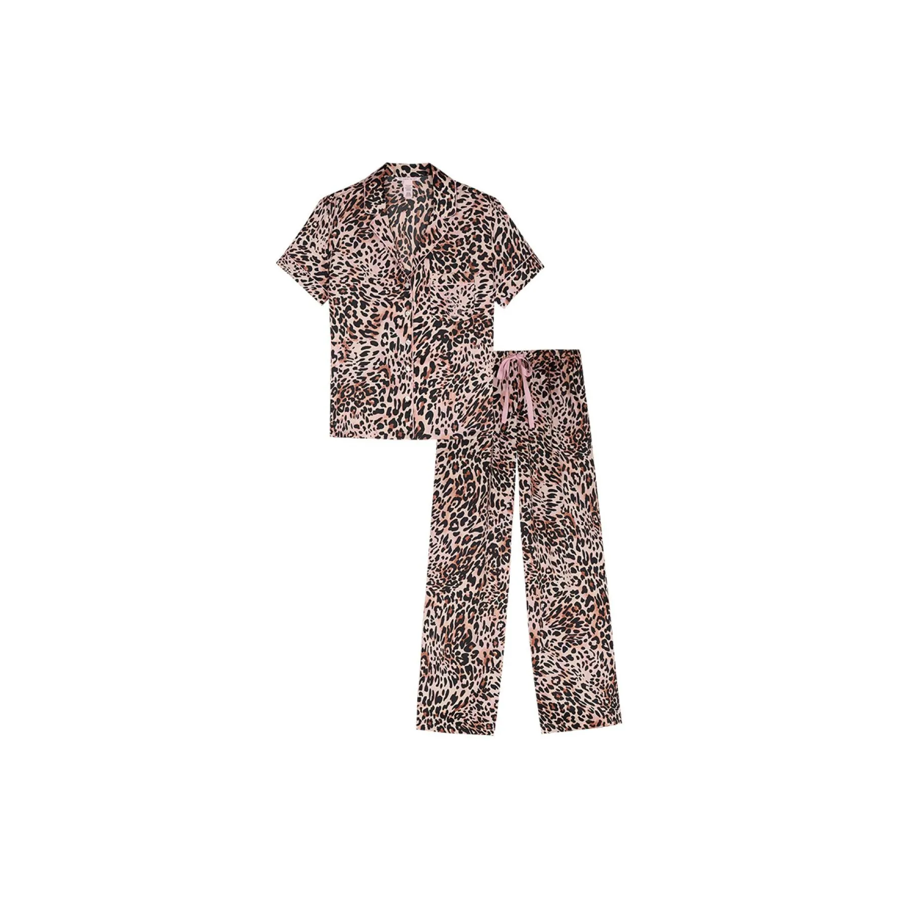 VICTORIA'S SECRET Pajama Set Women's Brown Animal Print