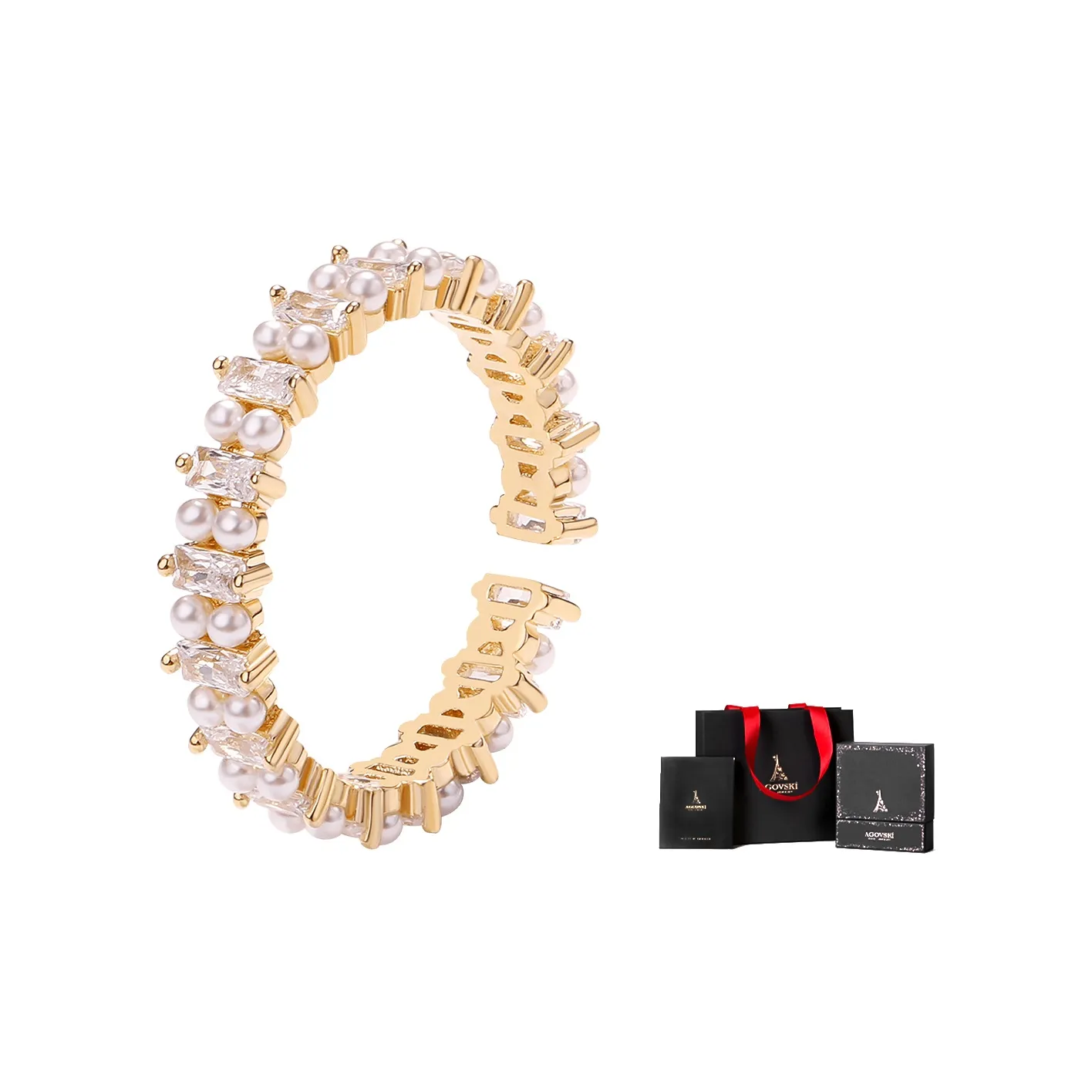 AGOVSKI Кольца Стиль принцессы Кольцо + Звезда Подарочная коробка Женские