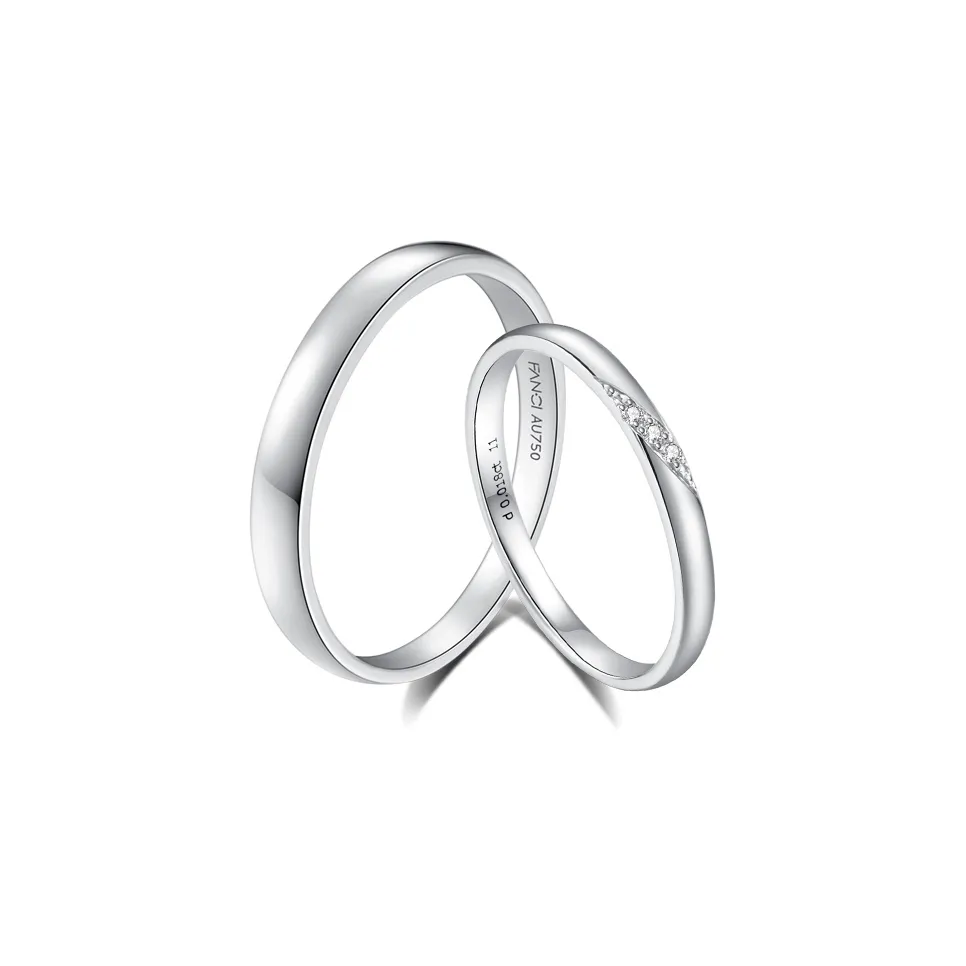 FANCI 18K Gold White Gold Rings Unisex