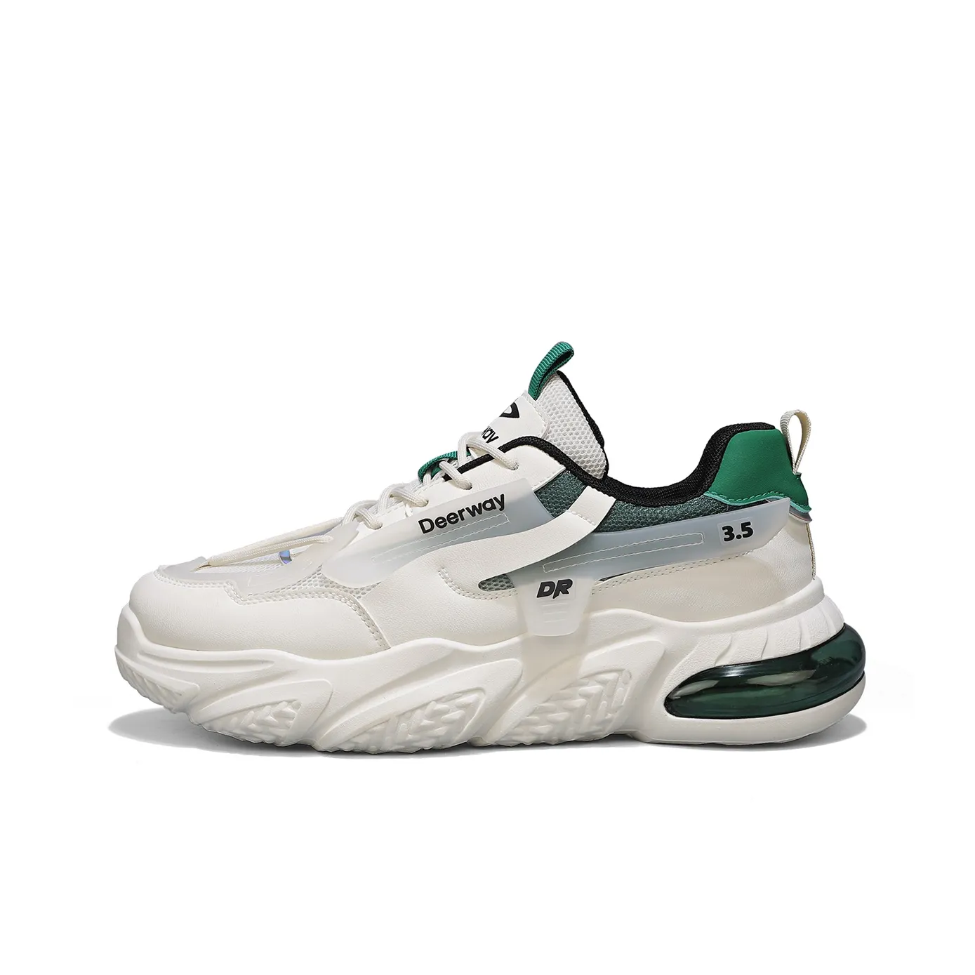 DEERWAY Cushioning Anti-Slip Wear-Resistant Breathable Coverage Balance Lightweight Low-Top Chunky Sneakers Men's