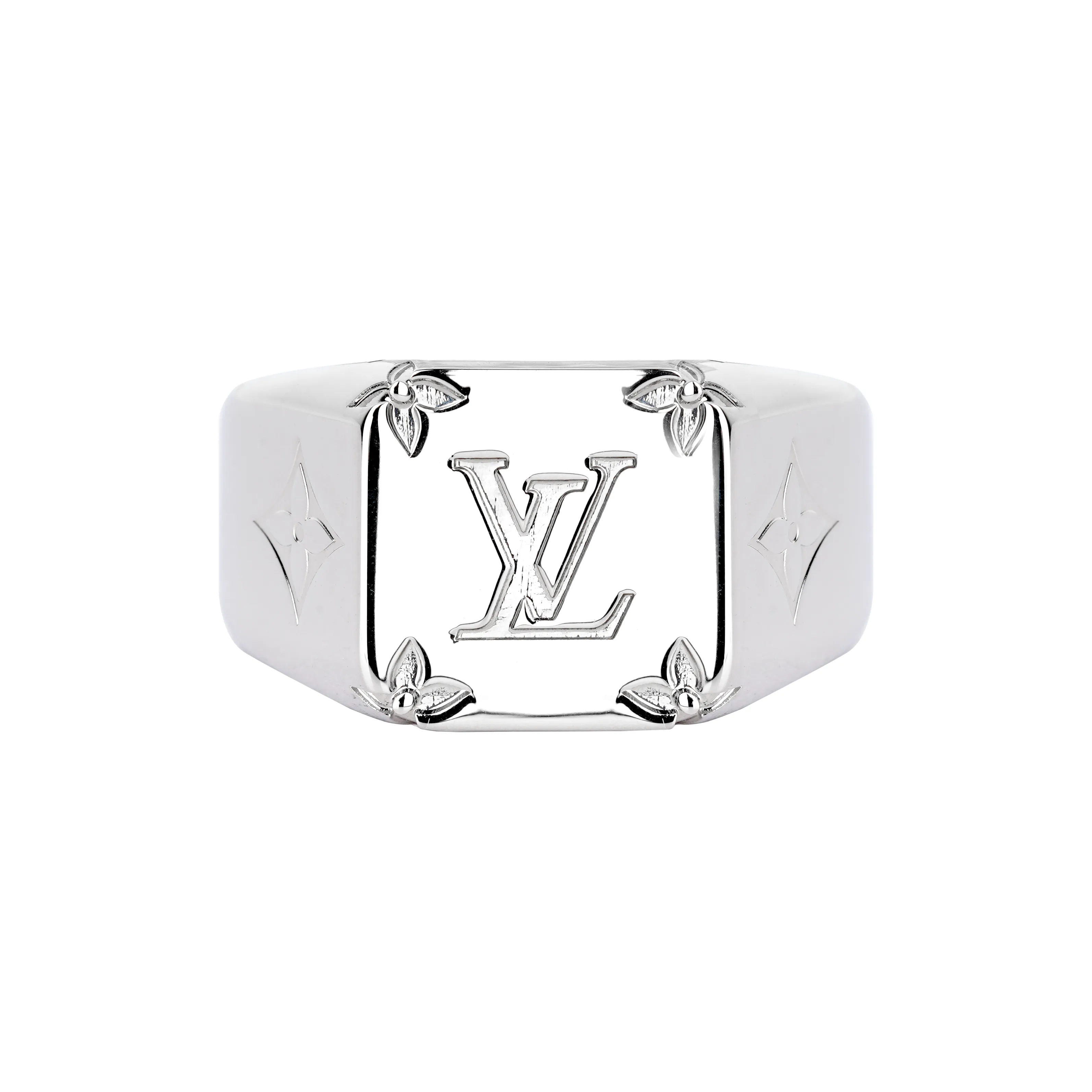 LOUIS VUITTON Monogram Signet Ring