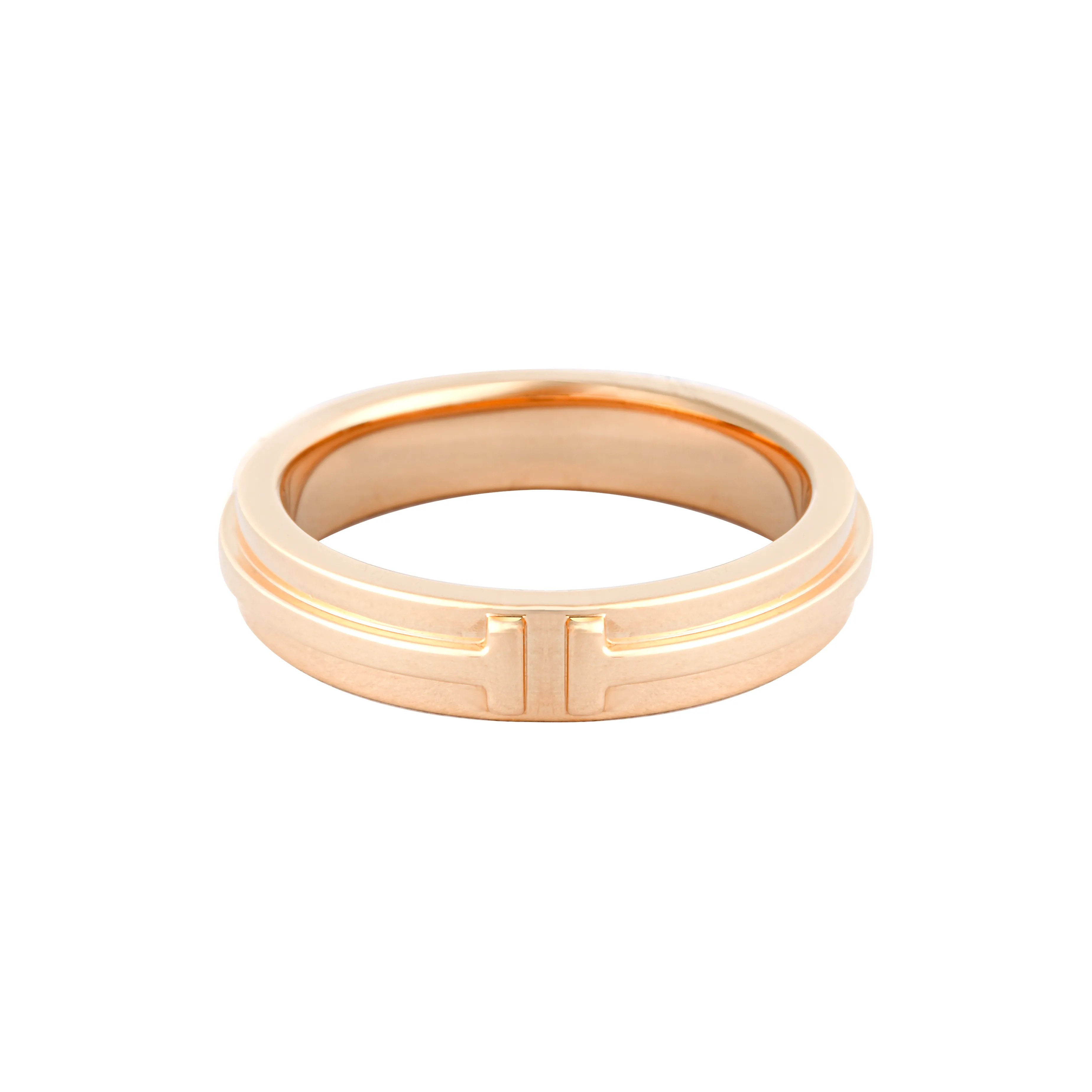 TIFFANY & CO. T 18K Rose Gold Rings Unisex