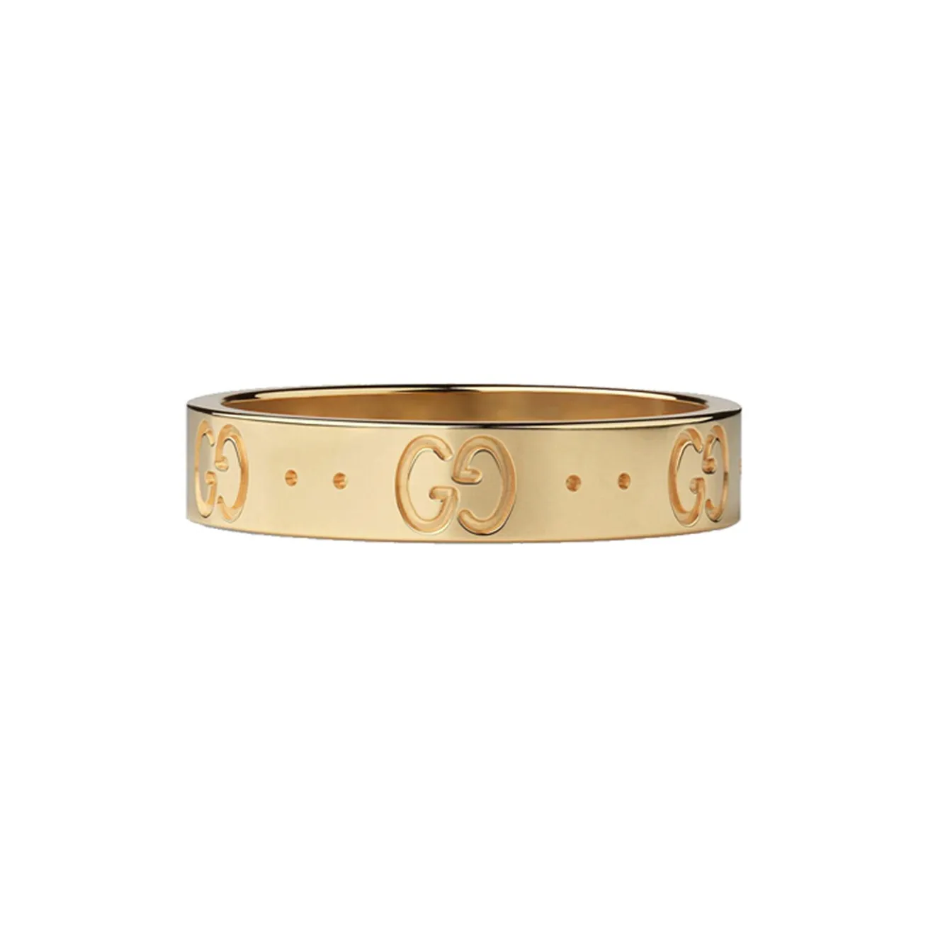 GUCCI 18kt Yellow Gold Icon Band Ring