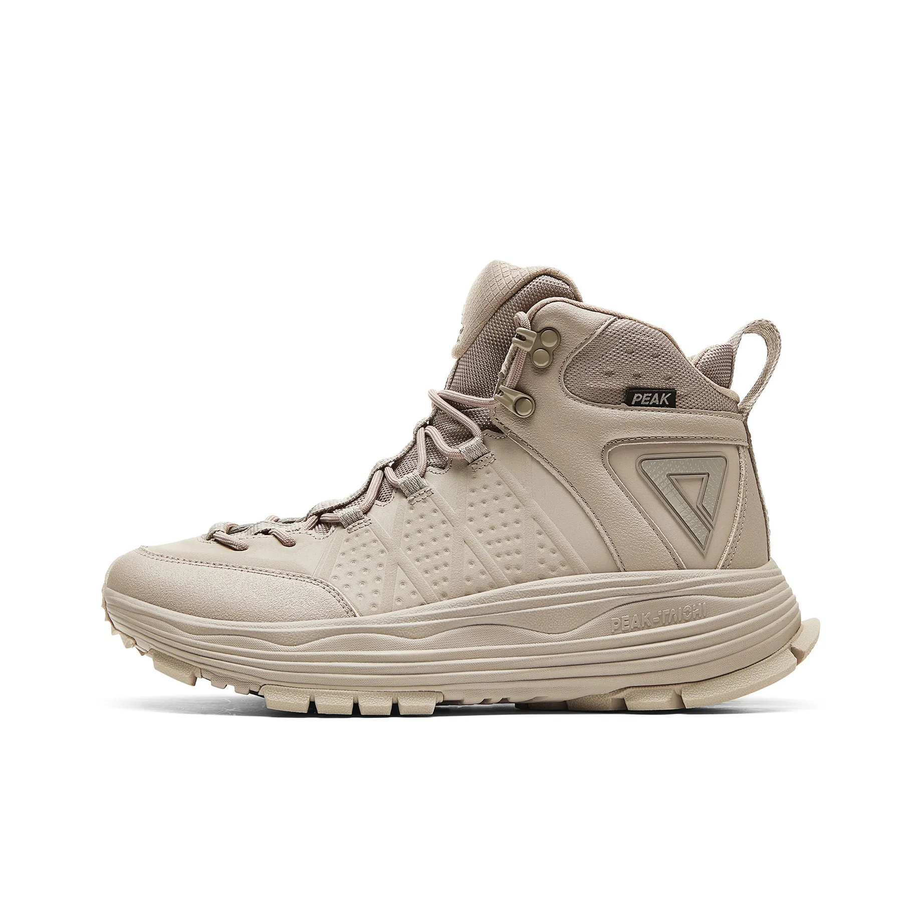 PEAK Амортизация Устойчивый к истиранию Визуально увеличивает рост Высокий топ Повседневный Мужской Светло-верблюжий