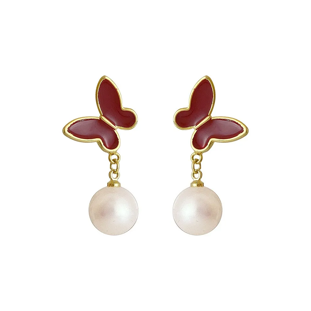 NATURALLYJOJO Искусственная жемчужина Нижняя заколка Серьги On Женские