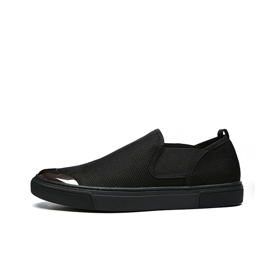 A Fairy Tale Of A Pair Of Shoes Anti-Slip Wear-Resistant Breathable Lightweight Low-Top Canvas Shoes Men's Black
