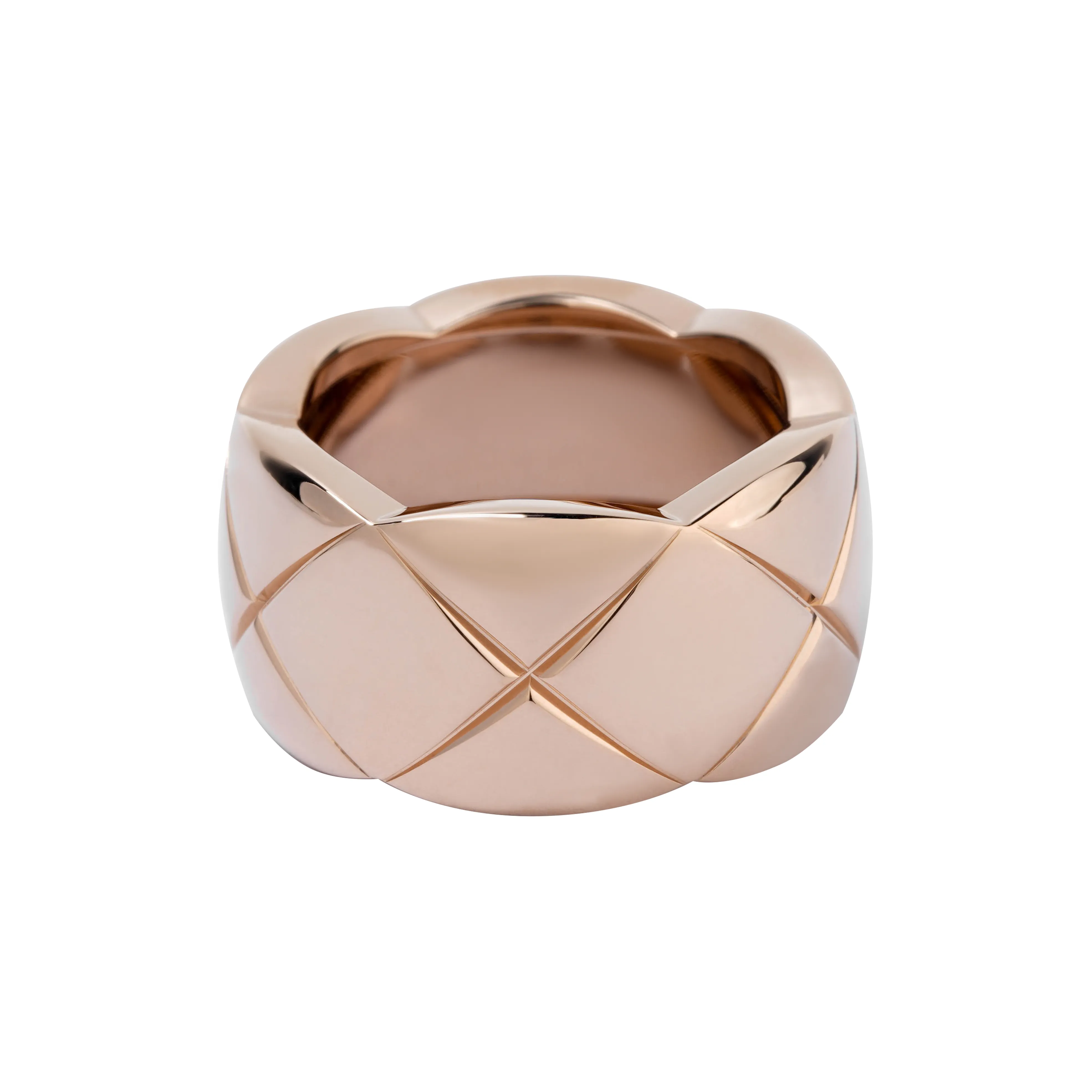CHANEL 18K Gold Rings Unisex Beige Gold
