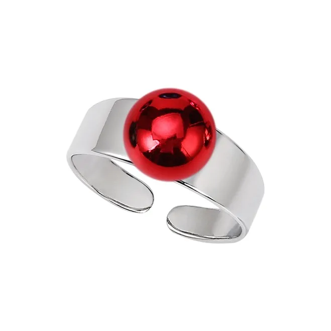 Glam Ever Сплав/Серебряное покрытие/Золотое покрытие Кольца Красный Унисекс