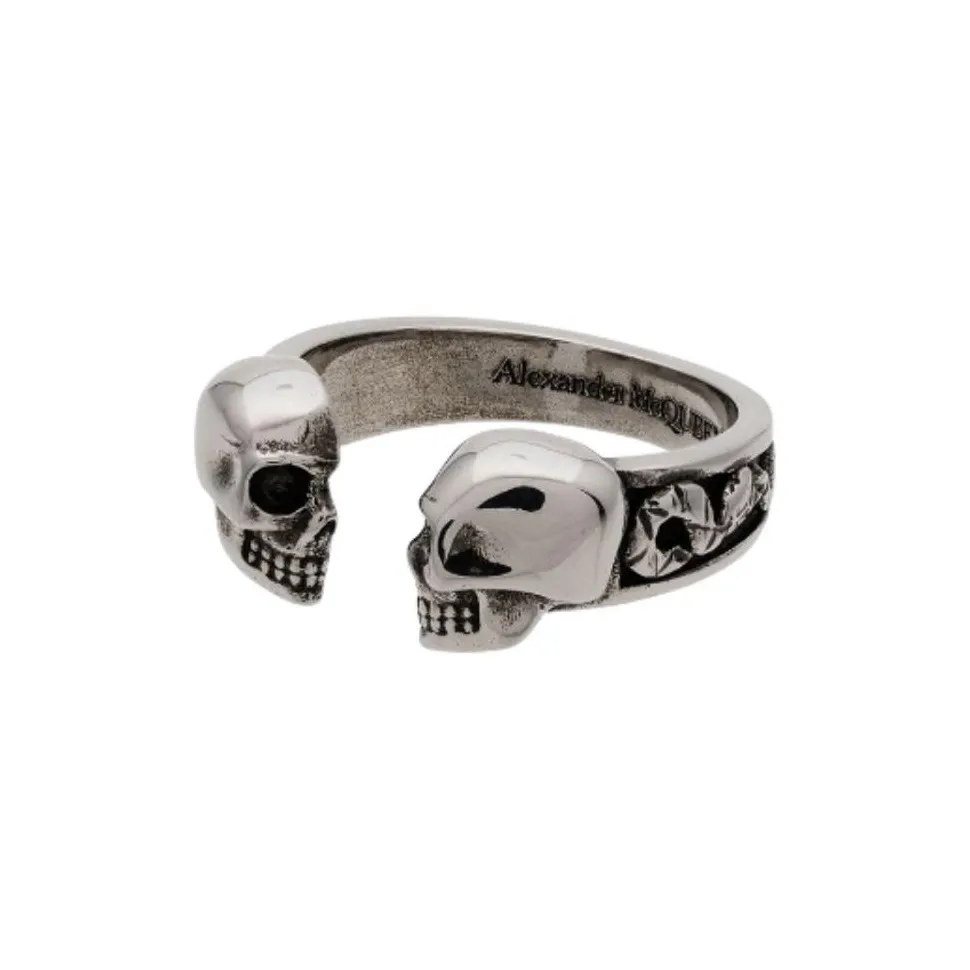 Alexander McQueen Metal Rings Men's Silver
