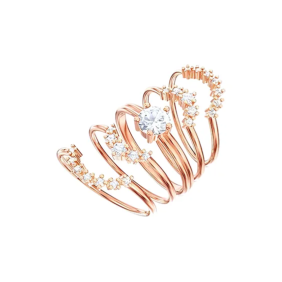 Swarovski Penélope Cruz Moonsun Alloy Rings Women's Rose Gold