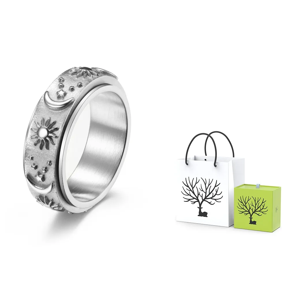 LIBALU Кольца из титанового стального сплава Мужские