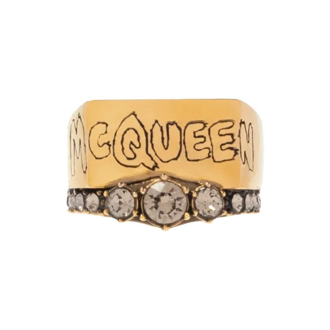 Alexander McQueen Латунные Кольца Золотые Женские