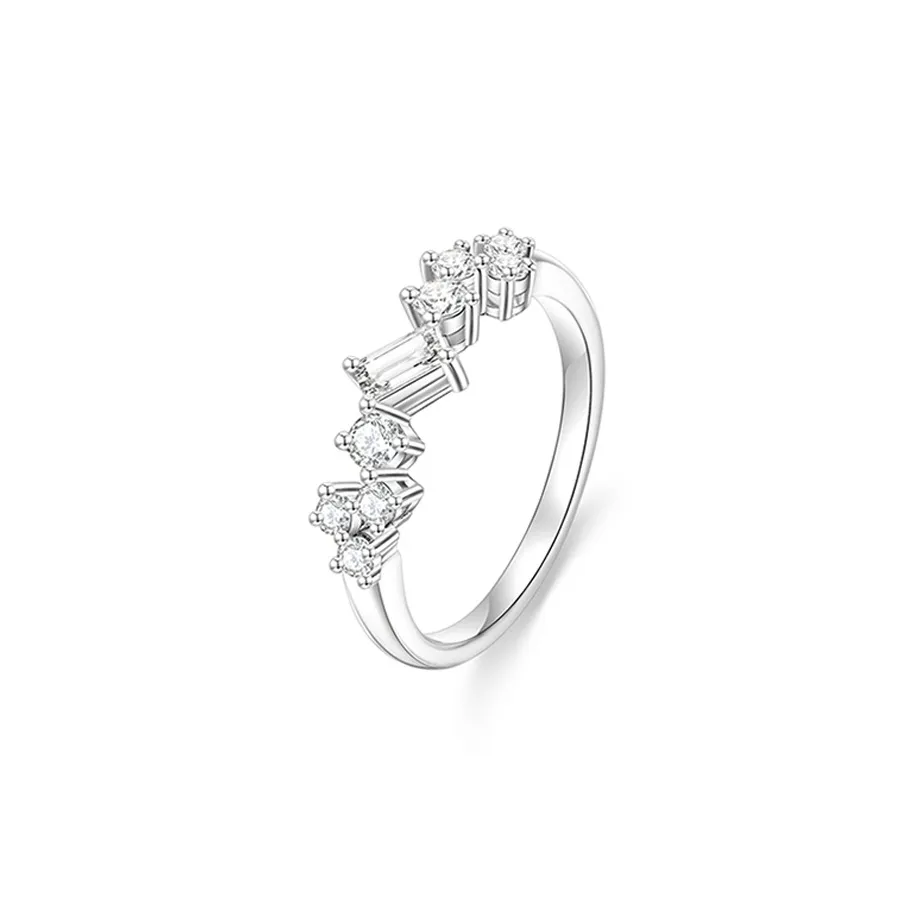 FANCI S925 Silver Set With Gemstones Rings Women's