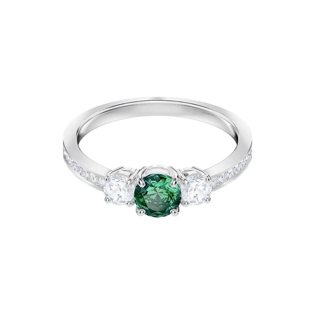 Swarovski Attract Trilogy родиевое покрытие металлические кольца женский серебряный