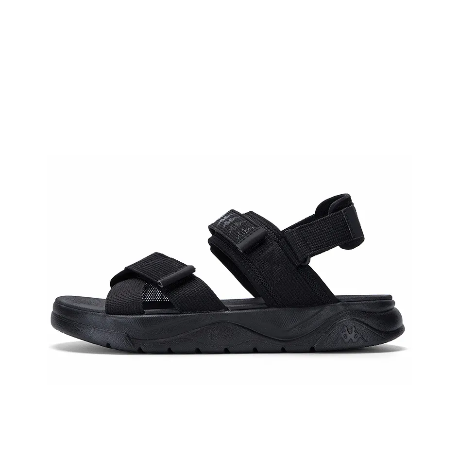 KAPPA Jungle Lion Collection Beach Sandals Unisex Black