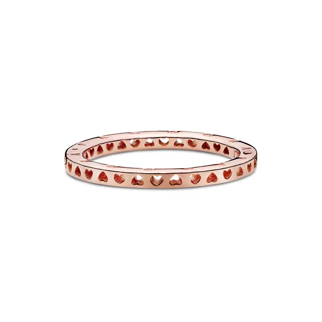 Pandora Медный Серебряный Сплав Кольца Женские Розовое Золото