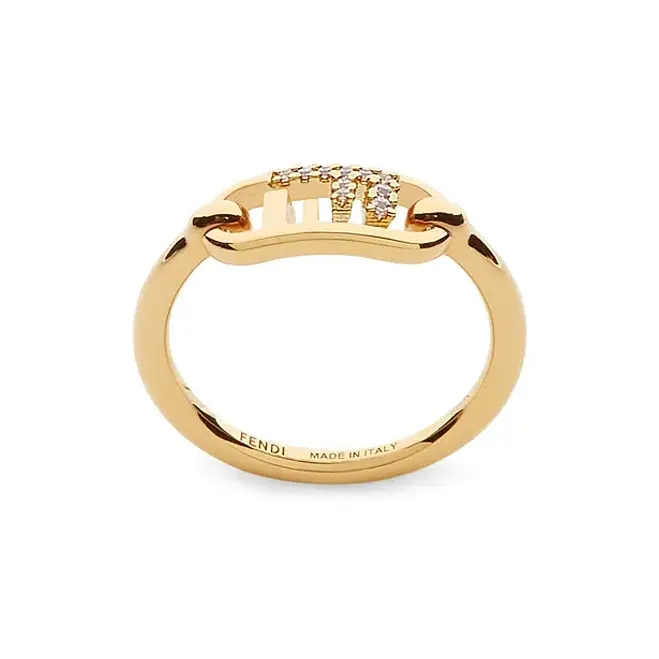 FENDI O’Lock Embelllished Ring