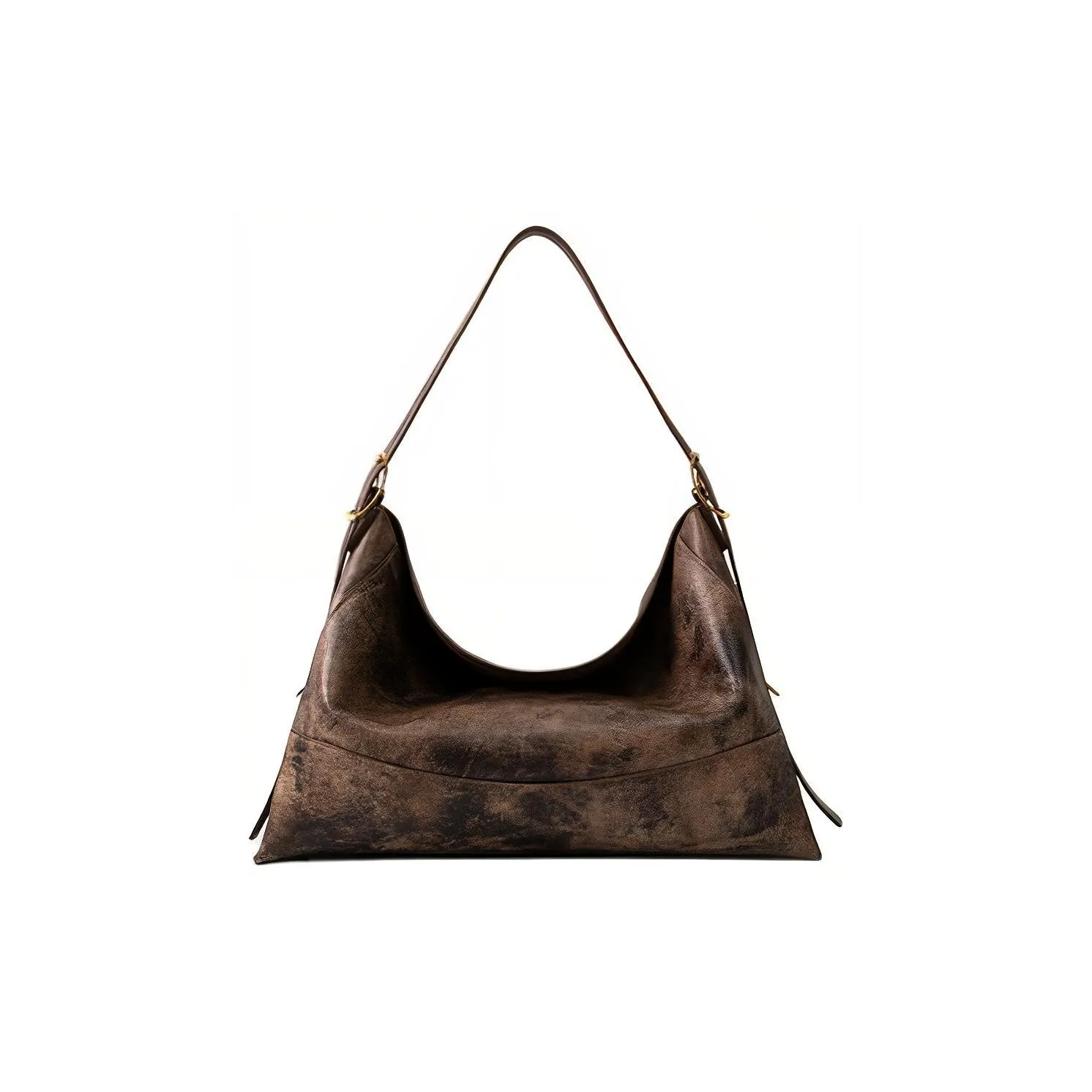 APEDE MOD Cow Leather Zongzi Hobo Bag Biker Bag Portable Crossbody Bag Shoulder Bag Women's Vintage Brown