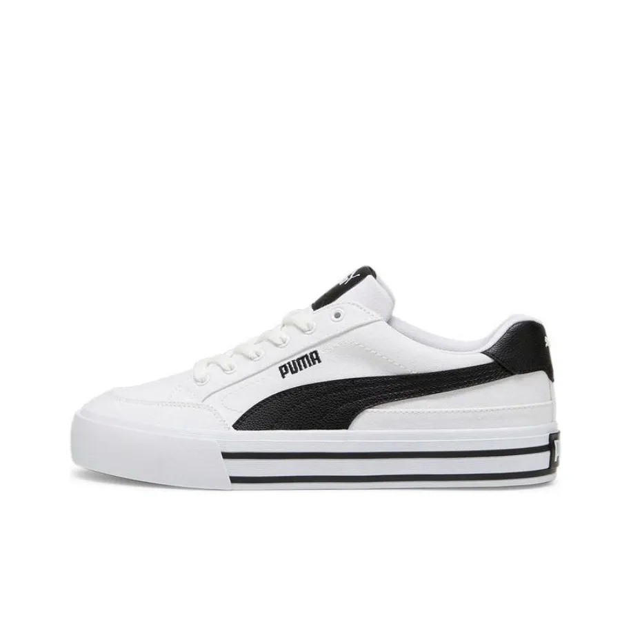 PUMA Court Classic Vulc Амортизация Низкие Кроссовки для скейтбординга Унисекс Белый Черный