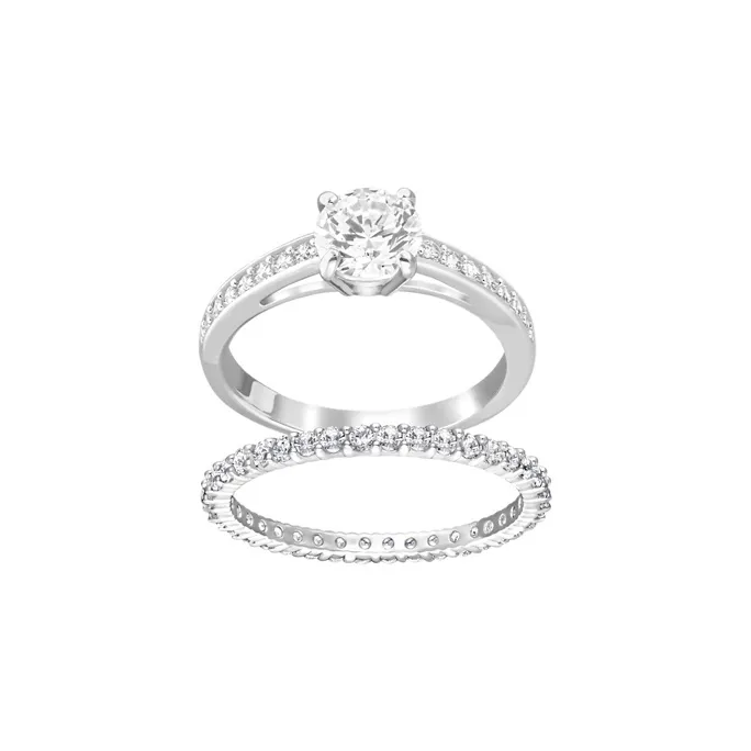 Swarovski Alloy Rings Women's Silver