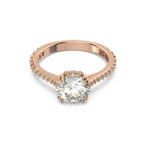 Swarovski Stilla Синтетический Кубический Цирконий Стразы Кольца Розово-золотой Женские