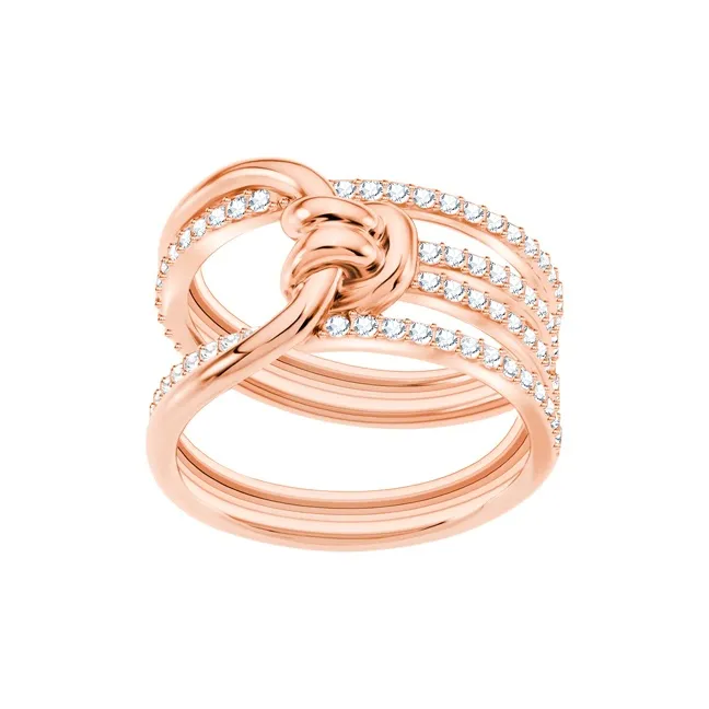 Swarovski Lifelong 18K Rose Gold Rings Women's Rose Gold
