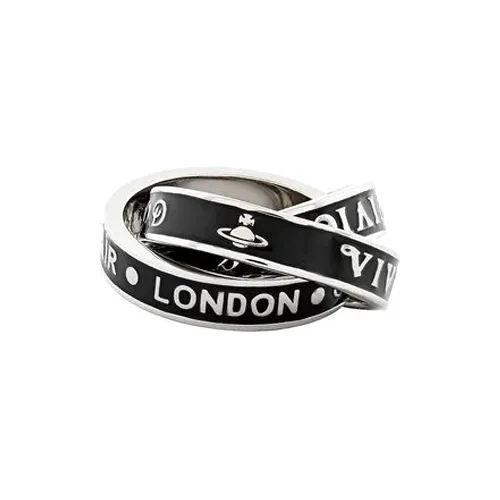 Vivienne Westwood Ceramic Enamel Rings Unisex Black