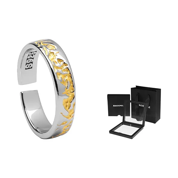 MAGICPOLE 925 Sterling Silver Rings Unisex Silver