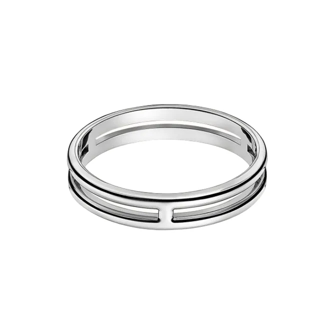 HERMES 18K White Gold Rings Women's