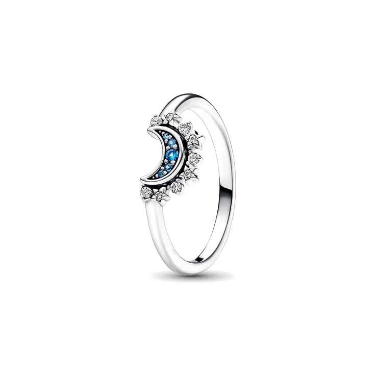 Pandora 925 Sterling Silver Rings Women's Blue/Silver