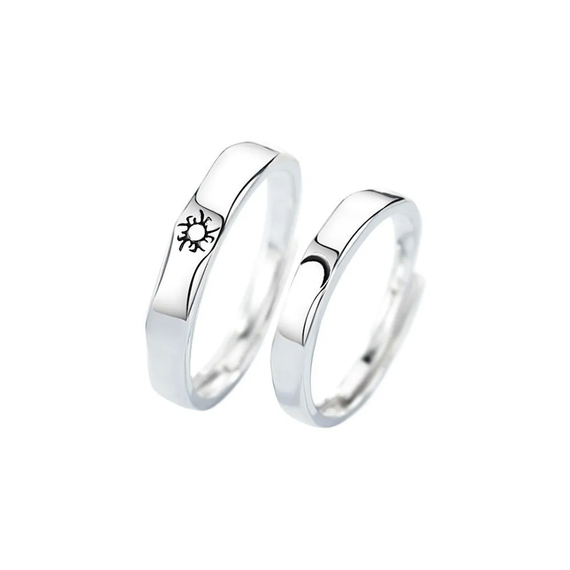 GIFU Сплав Кольца Солнце, Луна, And Звезды Парные кольца Унисекс