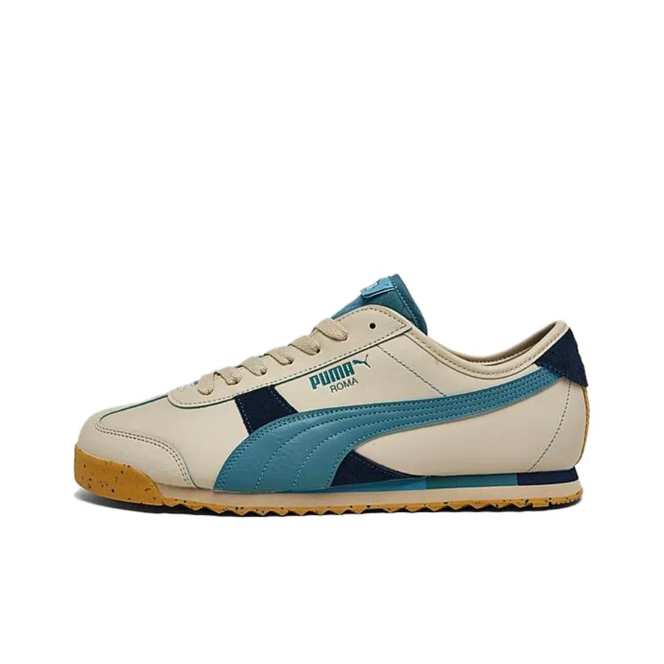 PUMA Roma Snowdrifts Granola Snowdrifts Low Top Casual Shoes Men's Yellow Blue