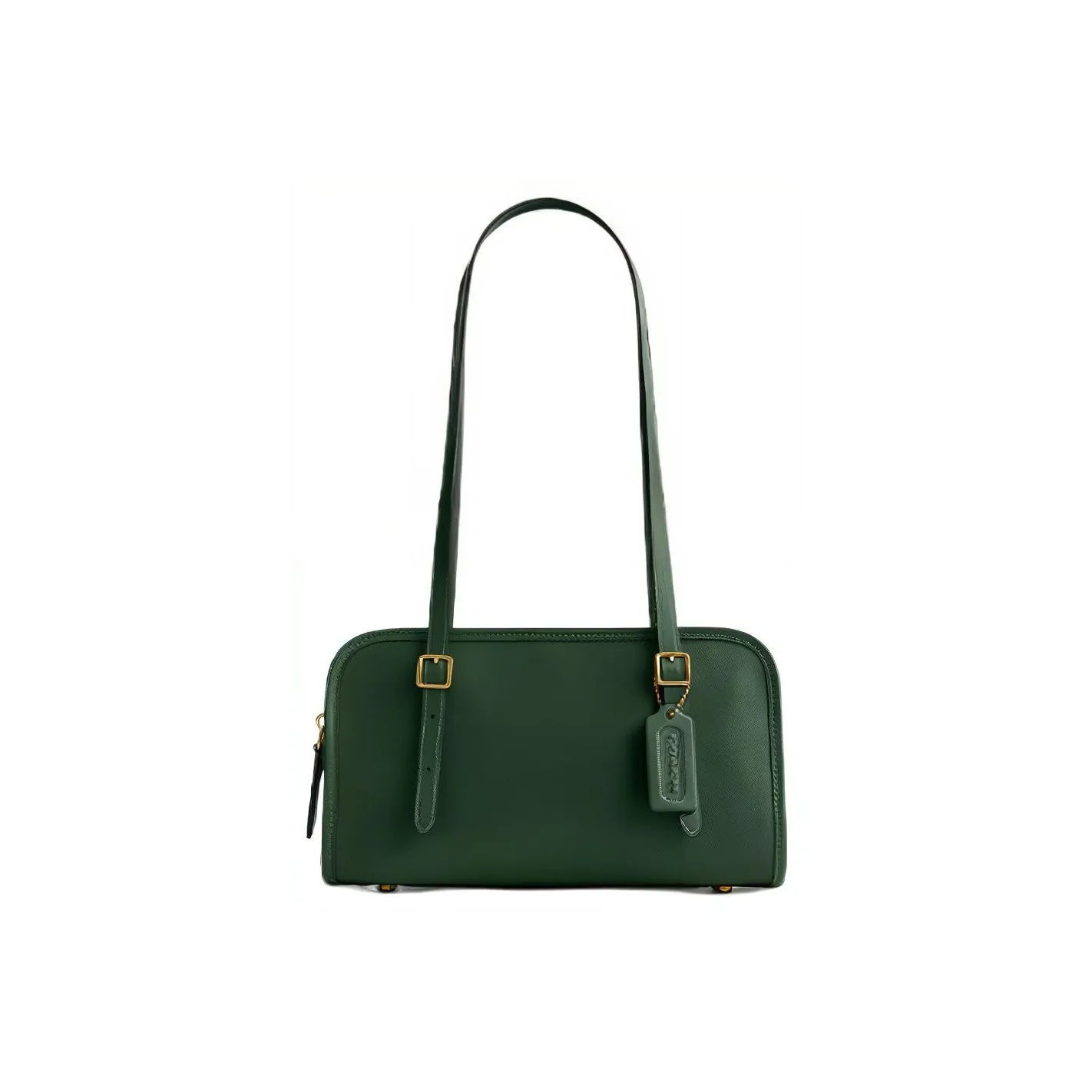 COACH Swing Zip Leather Shoulder Bag, Handbag, Shoulder Bag Women's Dark Green