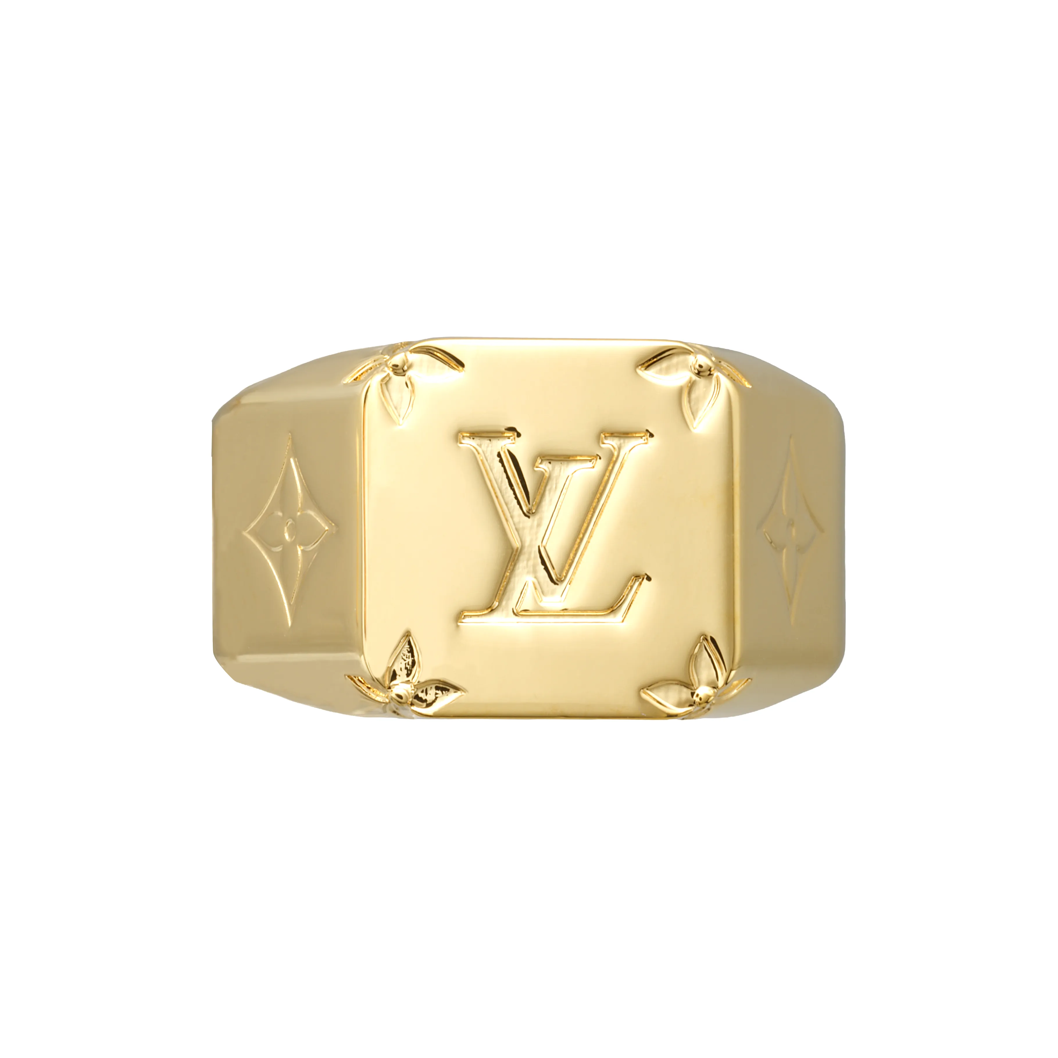 LOUIS VUITTON Monogram Signet Ring