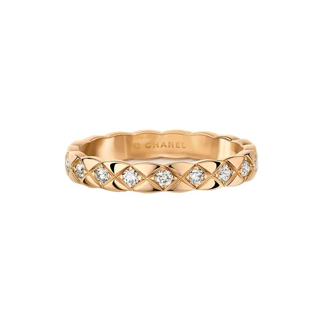 CHANEL 18K Gold Rings Women's Ring, Beige Gold