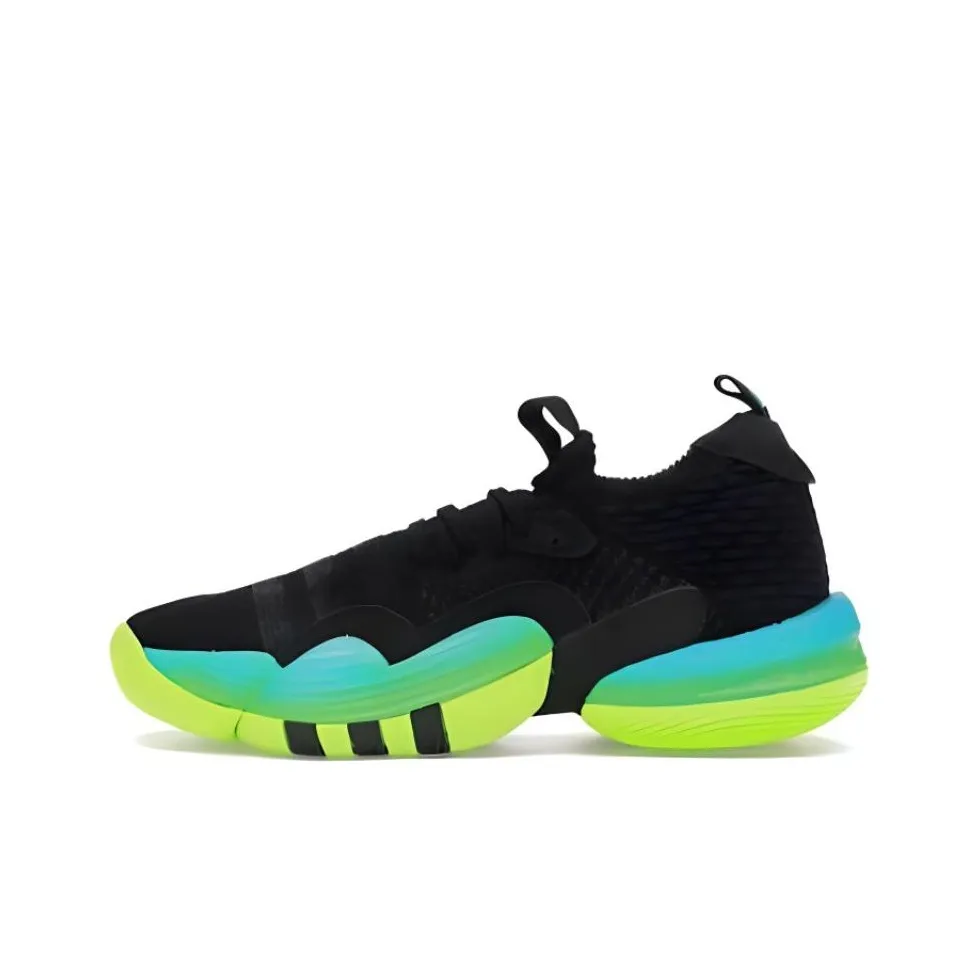 Adidas Trae Young 2,0 Slip-resistant Abrasion-resistant Low-top Basketball Shoes Men's Black Green Adidas Trae Young 2,0 Противоскользящие Устойчивые к истиранию Низкие Баскетбольные Кроссовки Мужские Черный Зеленый