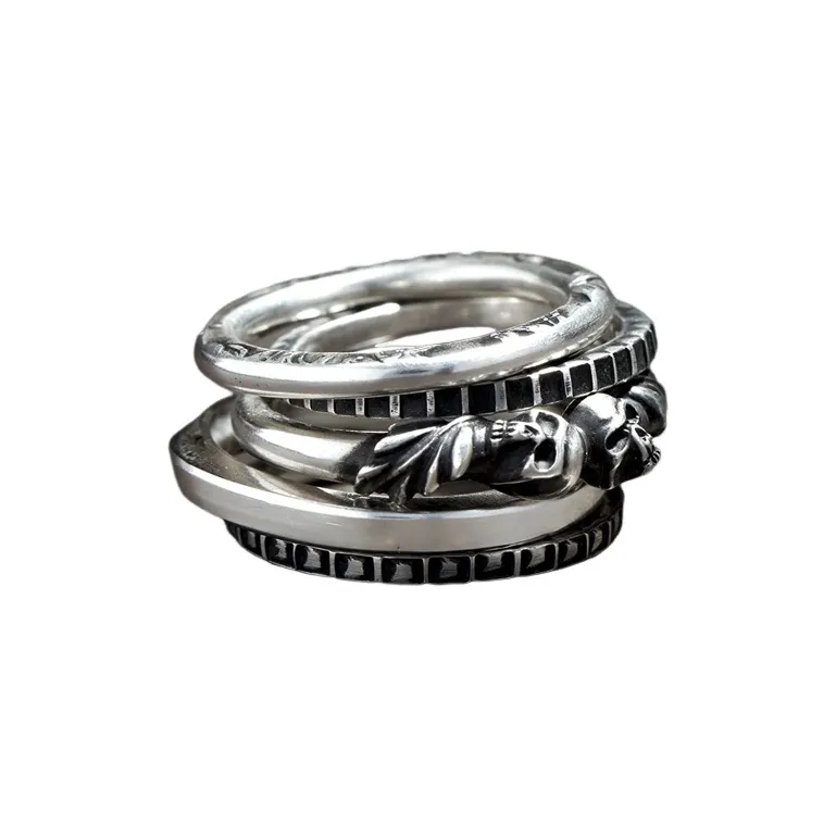 WERKSTATT MÜNCHEN Skull 5 Combo Rings