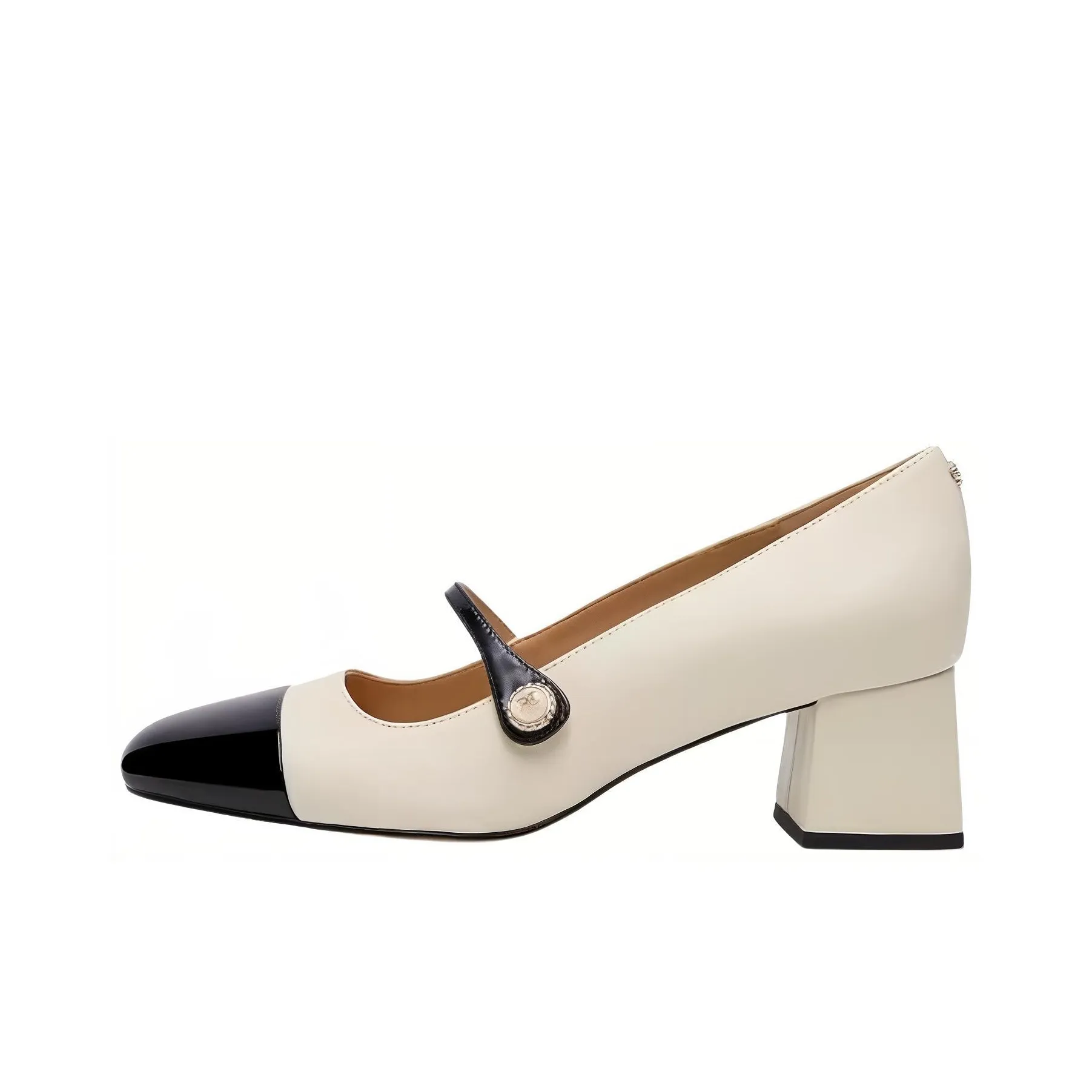 SAM EDELMAN Chunky Heel Mary Jane Shoes Women's White