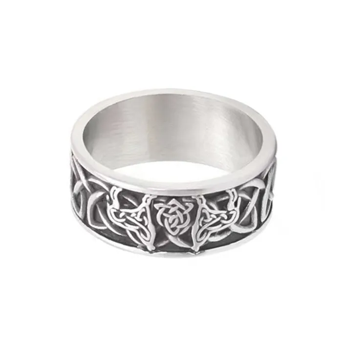 FOREVER MELODY Кольца из титанового стального сплава Мужские Серебряные