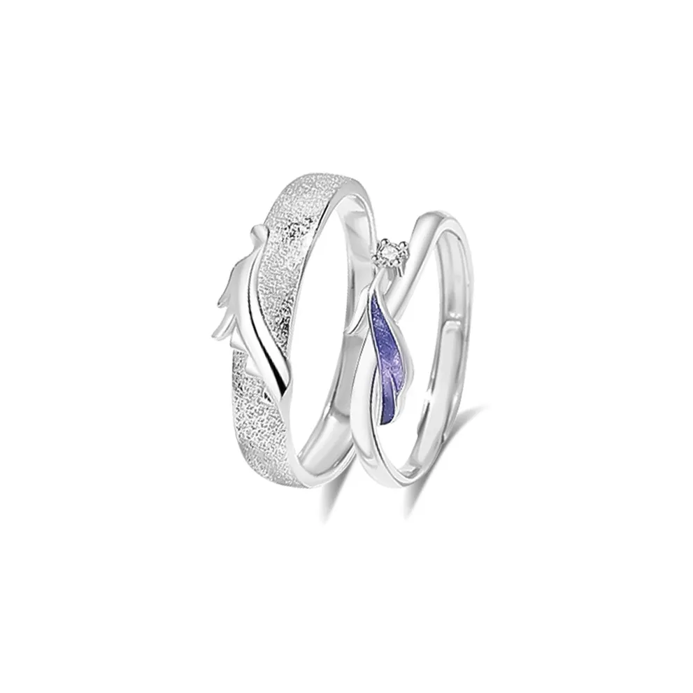 MUYAN Сплав Дракон и Феникс Кольцо Унисекс