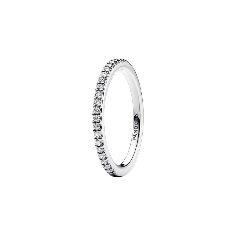 Pandora 925 Sterling Silver Synthetic Cubic Zirconia Rings Women's Silver
