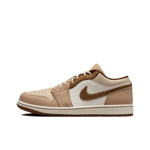 Jordan Air Jordan 1 Винтажные баскетбольные кроссовки Low Топ Умбра Мужские
